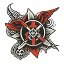 combat medic symbol tattoo design idea