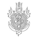 Traditional Ukrainian embroidery pattern with a hockey stick intertwined tattoo design idea