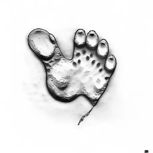 A bear paw print tattoo design idea