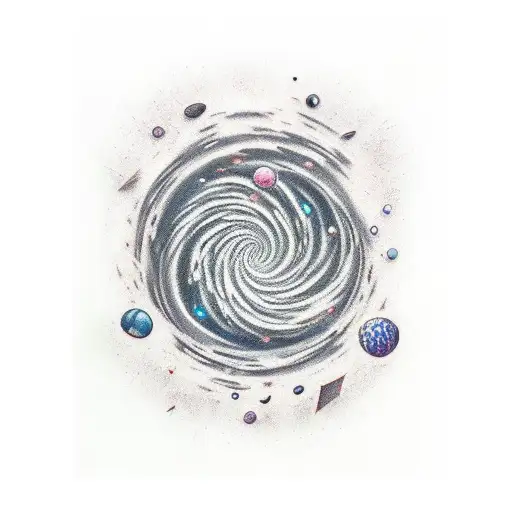 milky way tattoo design idea