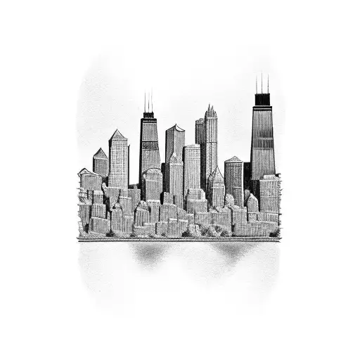 the city of chicago, illinois  tattoo design idea