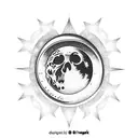 moon and stars tattoo design idea