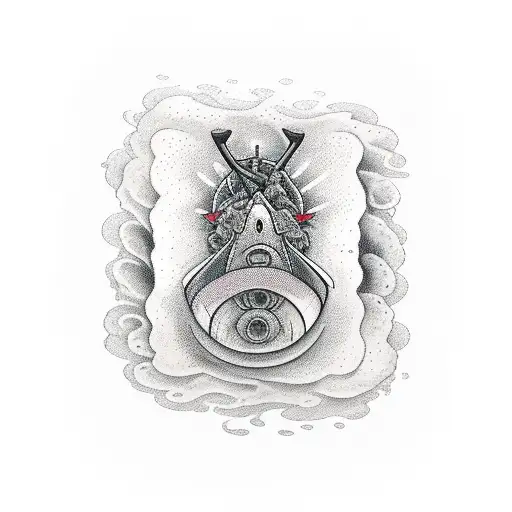 an oar and a plow tattoo design idea