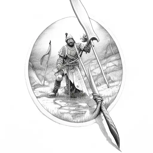 oaran oar and a plow tattoo design idea