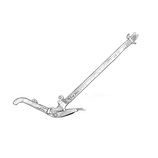 plow and oar tattoo design idea