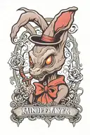 mindflayer playboy bunny logo  tattoo design idea