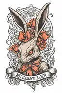 mindflayer playboy bunny logo  tattoo design idea