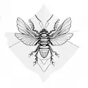 Cicada with closed wings tattoo design idea