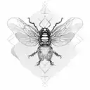 Cicada with closed wings tattoo design idea