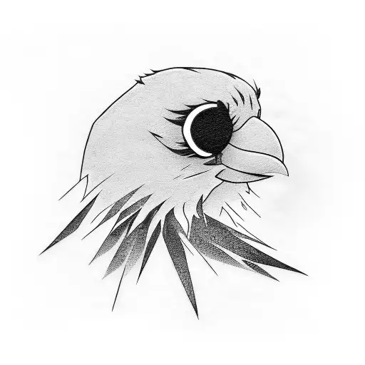 a crow with itachi uchia eyes tattoo design idea