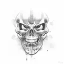 gangster with hood and guns tattoo design idea