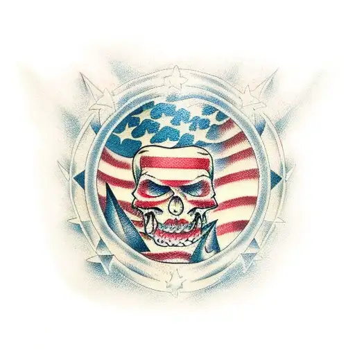 America badass  tattoo design idea
