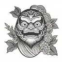 Daruma doll tattoo design idea