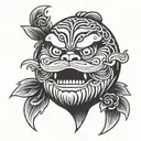 Daruma doll tattoo design idea