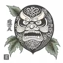 Daruma doll tattoo design idea