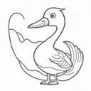 silly goose being silly tattoo design idea