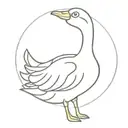 silly goose being silly tattoo design idea