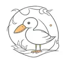 silly goose being silly tattoo design idea