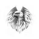 eagle with open wings tattoo design idea