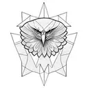 eagle with open wings tattoo design idea