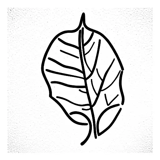 Leaf tattoo design idea