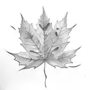 Leaf tattoo design idea