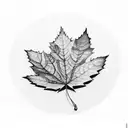 Leaf tattoo design idea