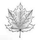 Leaf tattoo design idea