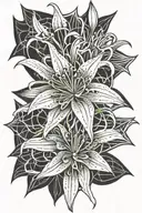 spider lily tattoo design idea