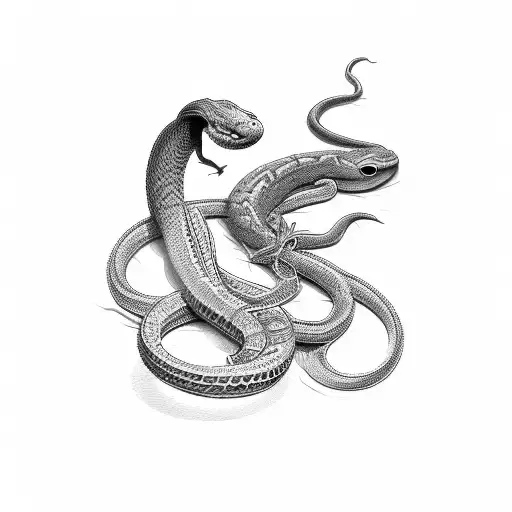 snake around a sword  tattoo design idea