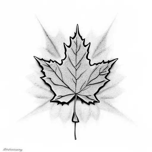 Maple Leaf tattoo design idea