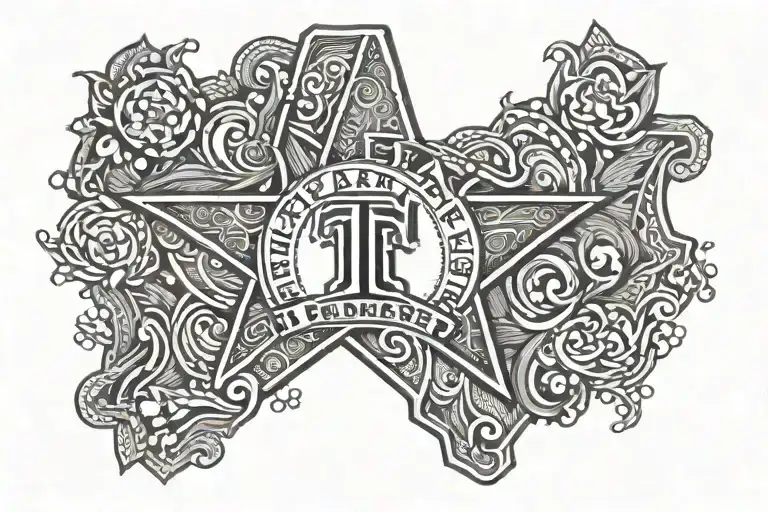 texas rangers logo tattoo design idea