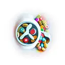 poppin pills tattoo design idea