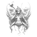 siren body tattoo design idea