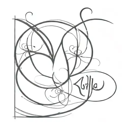 amalgamation of the names Vishal and Khyati  tattoo design idea