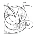 amalgamation of the names Vishal and Khyati  tattoo design idea