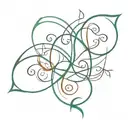 amalgamation of the names Vishal and Khyati in latin tattoo design idea