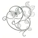 amalgamation of the names Vishal and Khyati in latin tattoo design idea