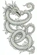dragon in infinity position  tattoo design idea