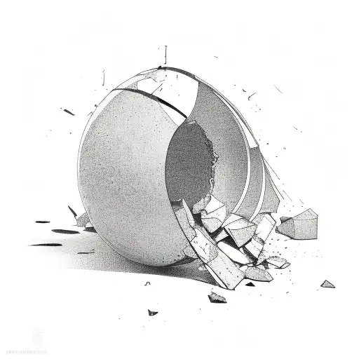 Broken vase aesthetic tattoo design idea