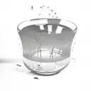 Broken vase aesthetic tattoo design idea