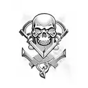 USMC skull m16 tattoo design idea