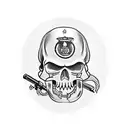 USMC skull m16 tattoo design idea