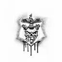 USMC skull m16 tattoo design idea