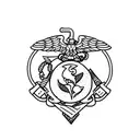 USMC electricity M16  tattoo design idea