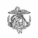 USMC electricity M16  tattoo design idea