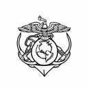 USMC electricity M16  tattoo design idea