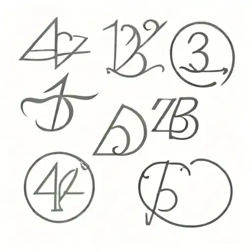 the number 13,933 and the number 14,500 displayed in a unique way tattoo design idea