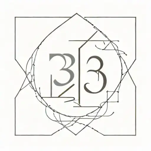 the number 13,933 with the number 14,500 flipped upside down directly underneath tattoo design idea