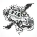 firefighter  tattoo design idea